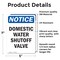 Signmission Domestic Water Shutoff Valve, 5 in W x Rectangle, Vinyl Decal OS-2PACK-NS-D-57-V-11455 - alternate 3